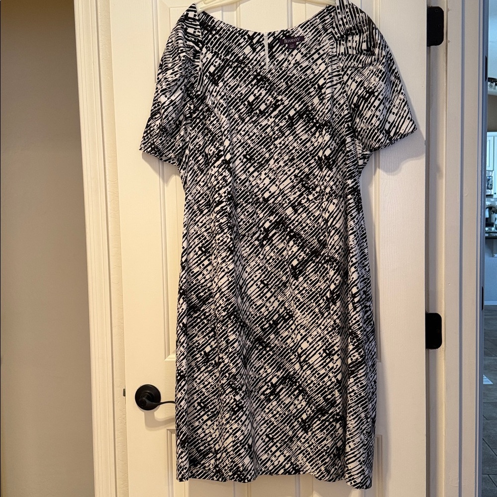 Black and White Patterned Dress
